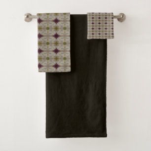 Brown foncé avec deux pièces à motifs