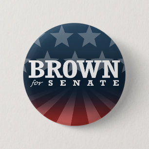 BROWN FOR SENATE 2014 2 INCH ROUND BUTTON