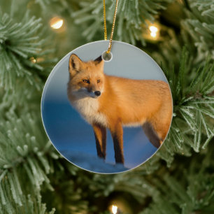 Brown Fox Ceramic Ornament