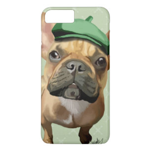 Brown French Bulldog with Green Hat Case-Mate iPhone Case