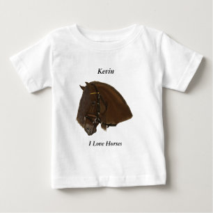 Brown Friesian Draught Horse Baby T-Shirt