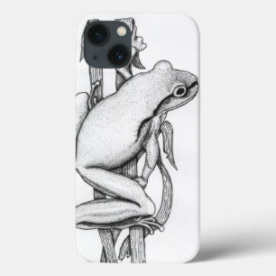 Brown Frog on Grass - Art by Skye Ryan-Evans © iPhone 13 Case