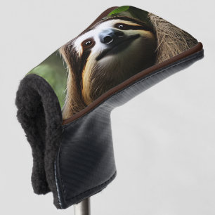 Brown Fuzzy Sloth,  Golf Head Cover