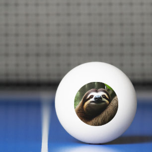 Brown Fuzzy Sloth, Ping Pong Ball