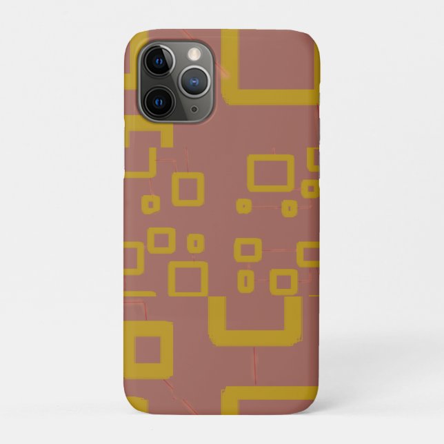 Brown Geometric Cartoon Theme iPhone / iPad case (Back)