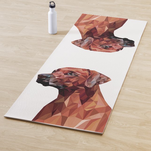 Brown Geometric Dog  Yoga Mat (In Situ)