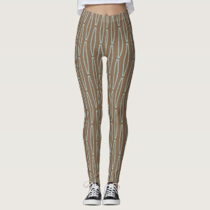 Brown Geometric Repeat Leggings