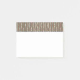 Brown Geometric Repeat Post-it Notes