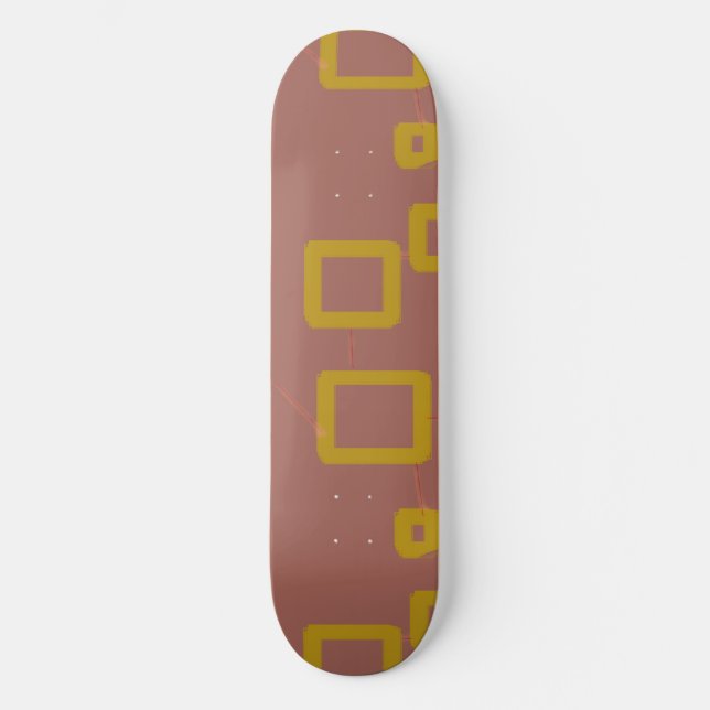 Brown Geometric Skateboard (Front)