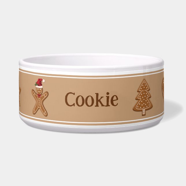 Brown Gingerbread Christmas Cookies With A Name (Front)