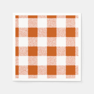Brown gingham check napkin