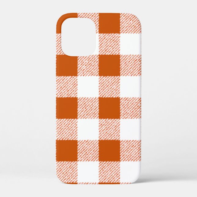 Brown Gingham Check Pattern Case-Mate iPhone Case (Back)
