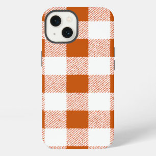 Brown Gingham Check Pattern iPhone 13 Case