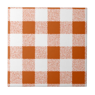 Brown Gingham Check Pattern Tile