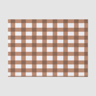 Brown Gingham Tissue Paper