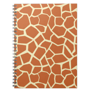 Brown Giraffe Pattern Notebook