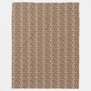 Brown Giraffe Print Fleece Blanket