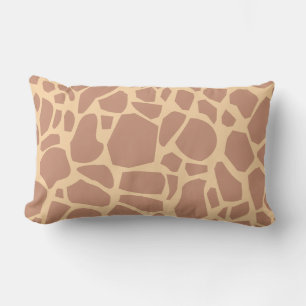 Brown Giraffe Print Lumber Pillow