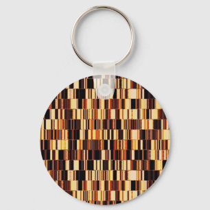 Brown glass pattern keychain