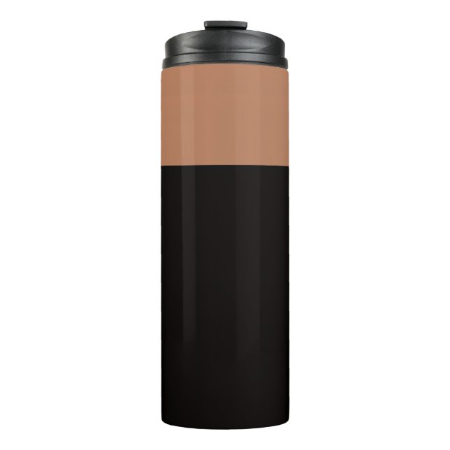 Brown Glossy Thermal Tumbler – Hot & Cold Mug (Front)