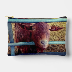 Brown goat accessory pouch