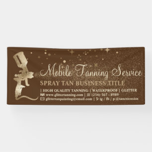 Brown Gold Bronze Spray Tanning Banner
