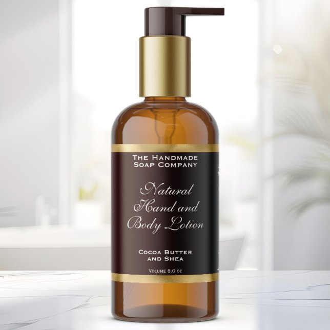 Brown & Gold Foil Cosmetics Bottle Label (Creator Uploaded)