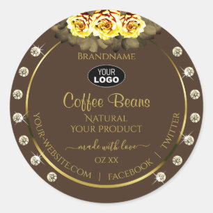 Brown Gold Produit Étiquettes Jaunes Roses Bijoux