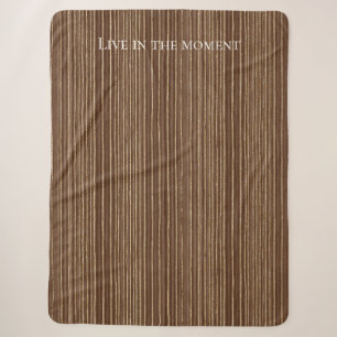 Brown Gold Stripes Christmas Sherpa Blanket