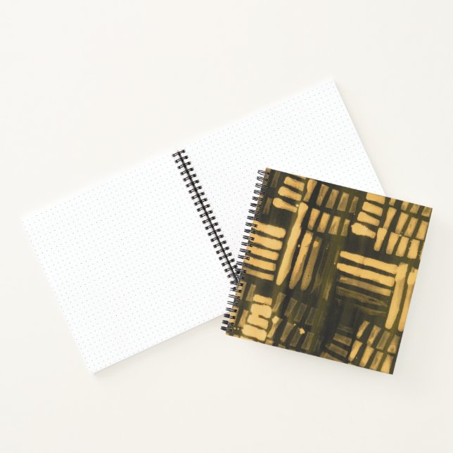 Brown Gold Tribal Marks Sketchbook Bullet Journal (Inside)