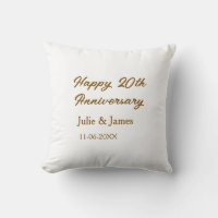 Brown golden happy 20th anniversary name datsimple