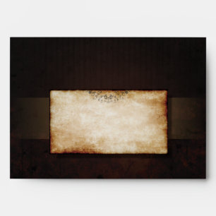 Brown Gothic Halloween Skeleton Matching Wedding Envelope