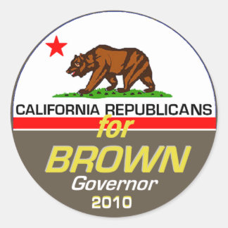 BROWN Governor Sticker