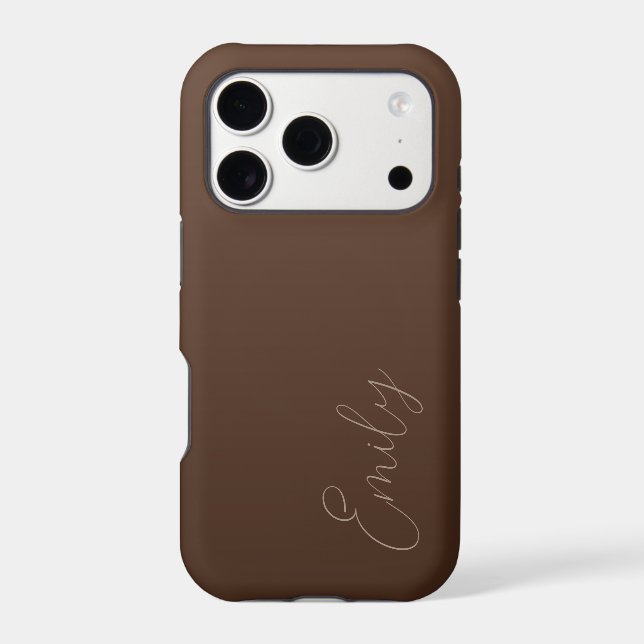 Brown Gradient Calligraphy Script Personalized (Back)
