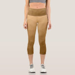 Brown gradient geometric mesh pattern triangles capri leggings<br><div class="desc">Unique and fun customizable geometric women's clothing. Cool capri leggings fashion for her. 
Brown gradient geometric mesh pattern triangles ombre. Triangle geometric mesh with light dark brown ombre gradient design.</div>