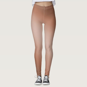 Brown Gradient Ombre Capri Leggings