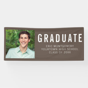Brown Graduation Party Photo Banner