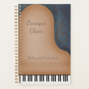 Brown Grand Piano Music Teacher Student Performer Planner