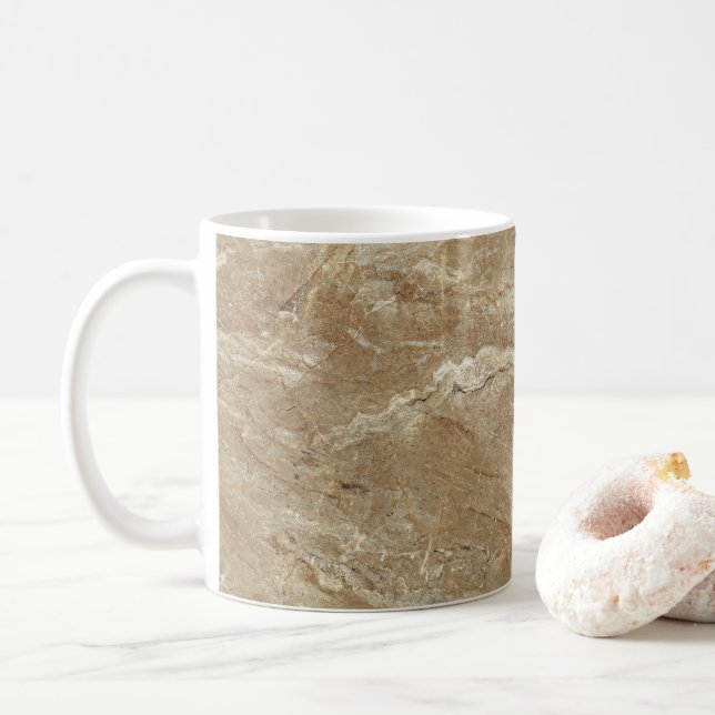 Brown granite coffee mug (With Donut)