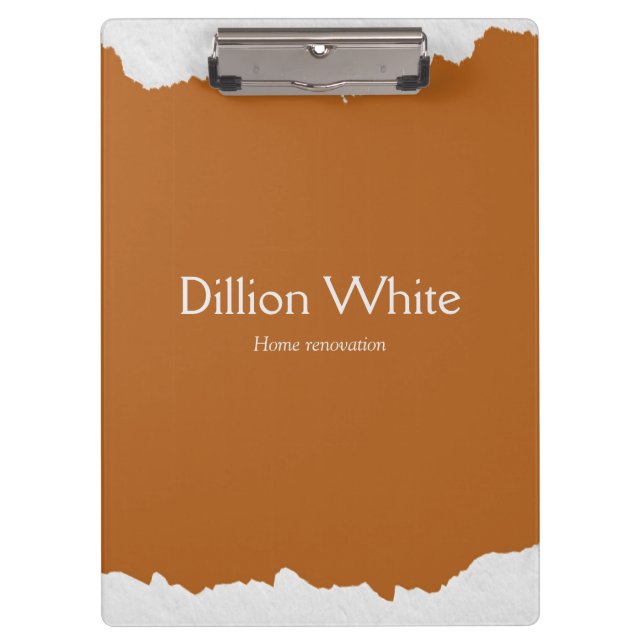 Brown gray textured print clipboard (Front)