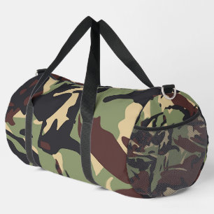 Brown Green Camo  Athletic Travel Gym  Duffle Bag