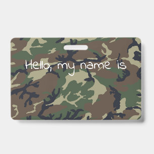 Brown green camouflage badge