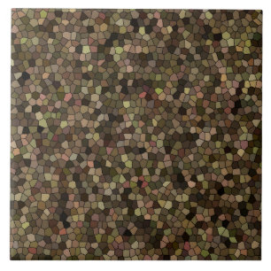 Brown Green Mosaic Pattern Tile