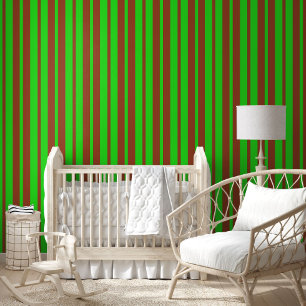 Brown Green Stylish Stripes Pattern Design Wallpaper