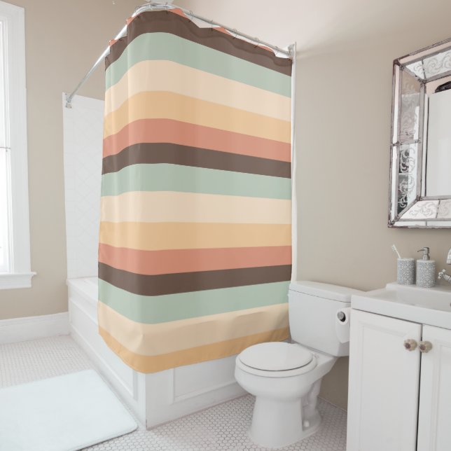 Brown, green, yellow and orange stripes (In Situ)