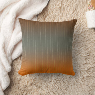 Brown, grey and rusty orange gradient. throw pillow
