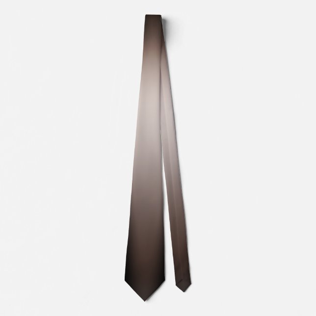 Brown Grey Gradient Mens Neck Tie (Front)