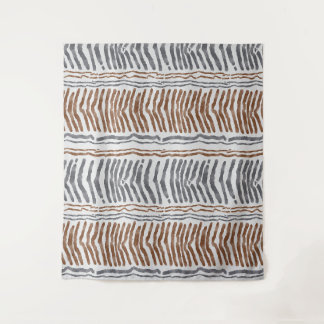 Brown Grey Modern Boho Wall Hanging Tapestry