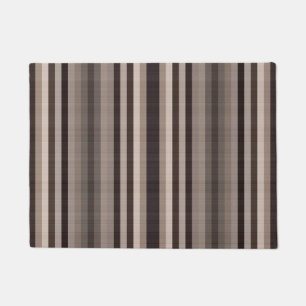 Brown Grey Stripes  Doormat