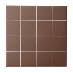 Brown Grid Checkered Modern Simple Elegant Tile
